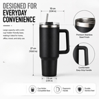 Quencher Flow State  Insulated Stainless Steel Tumbler with Handle – Matte Black
