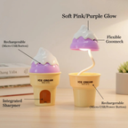 Rechargeable 2-in-1 LED Ice Cream Desk Lamp