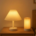 Pleated LED Table Lamp | 3 Light Modes | Portable & Rechargeable Bedside Lamp for Home Décor