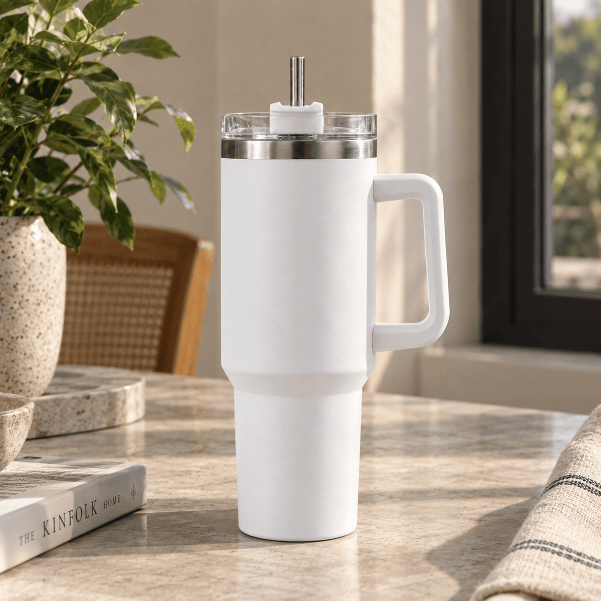 H20 FlowState Stainless Steel Vacuum Insulated Tumbler ( WHITE )