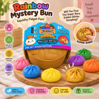 Rainbow Mystery Bun Squishy Toy | Cute Dumpling Fidget Toy | Slow Rising Stress Relief Toy