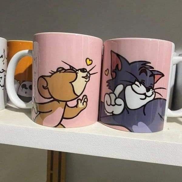 Tom & Jerry Couple Ceramic Coffee Mug Set