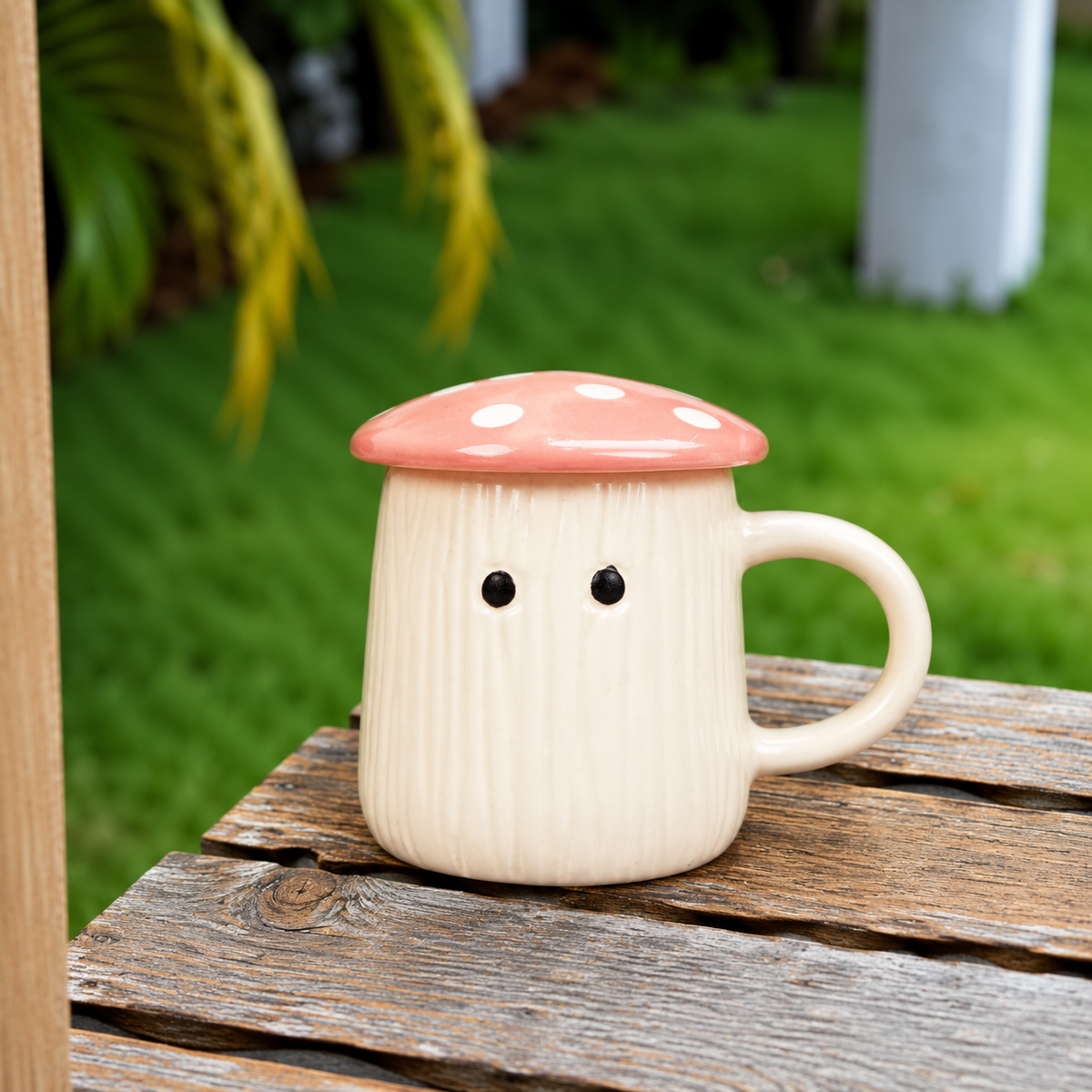 White Ribbed Ceramic Mug – Minimalist Textured Coffee & Tea Cup