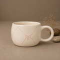 Ceramic Coffee Mug with Bow Ribbon Design