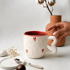 Cute Ceramic Coffee Mug with Heart Design