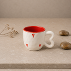 Cute Ceramic Coffee Mug with Heart Design