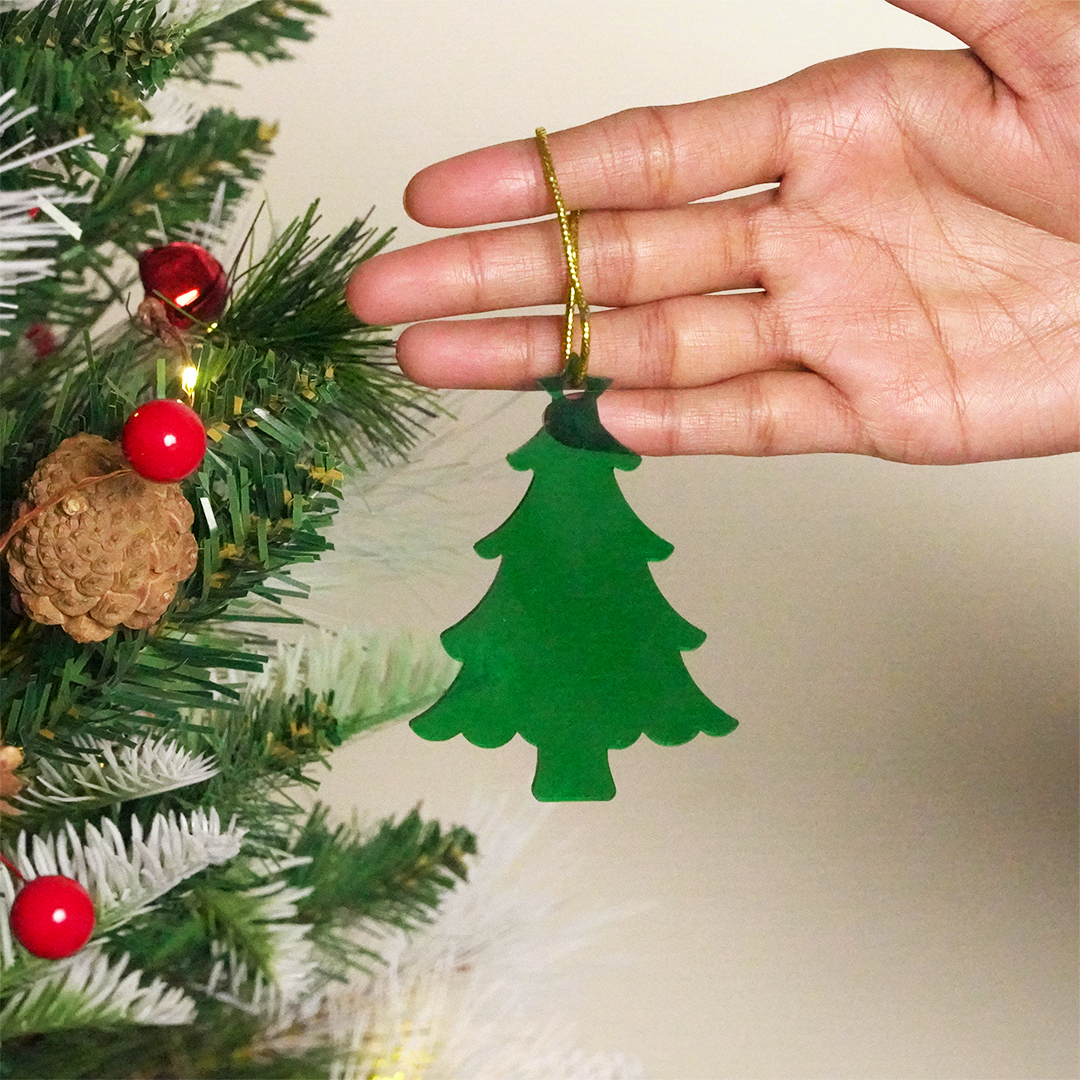 Christmas Tree Designed Christmas Hanging Ornaments – Set of 2