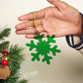 Green Snowflake Christmas Ornaments – Set of 2