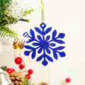 Blue Snowflake Christmas Tree Ornament