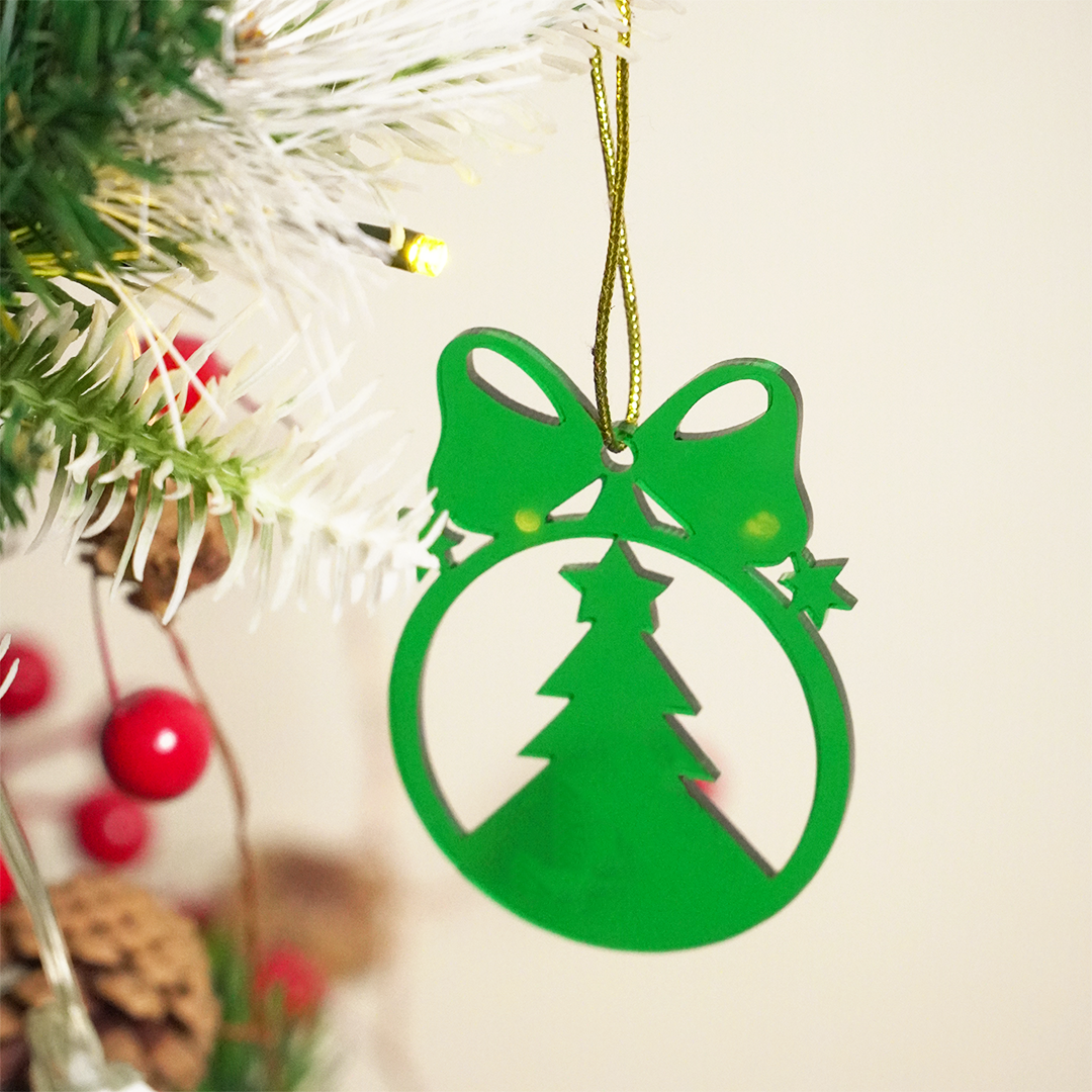 Set-2 Christmas Tree Ornament Cutouts – Green