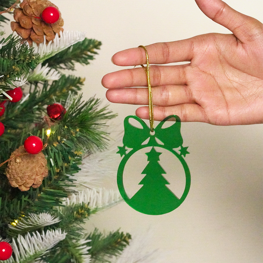 Set-2 Christmas Tree Ornament Cutouts – Green