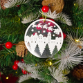 Set of 2 Acrylic Christmas Cityscape Ornaments – Hanging Décor