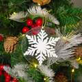 Set of 2 Acrylic Snowflake Ornaments – Elegant Frosted Christmas Décor