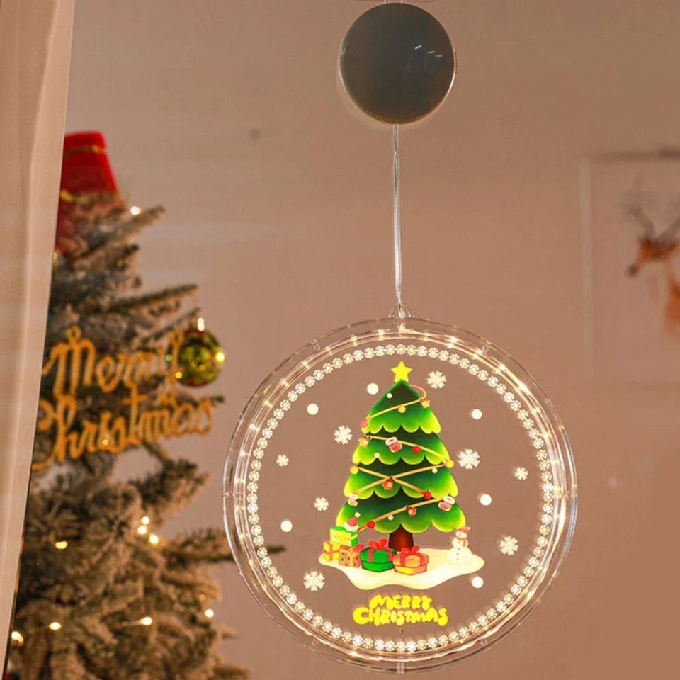 LED Christmas Suction Cup Window Lights – Festive Holiday Lights for Windows, Glass & Smooth Surfaces