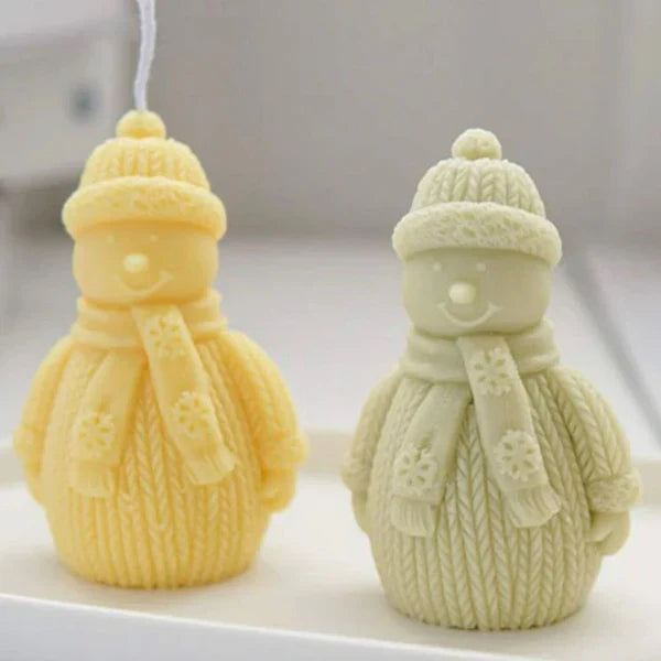 pack of 3 Snowman candle for christmas gifts