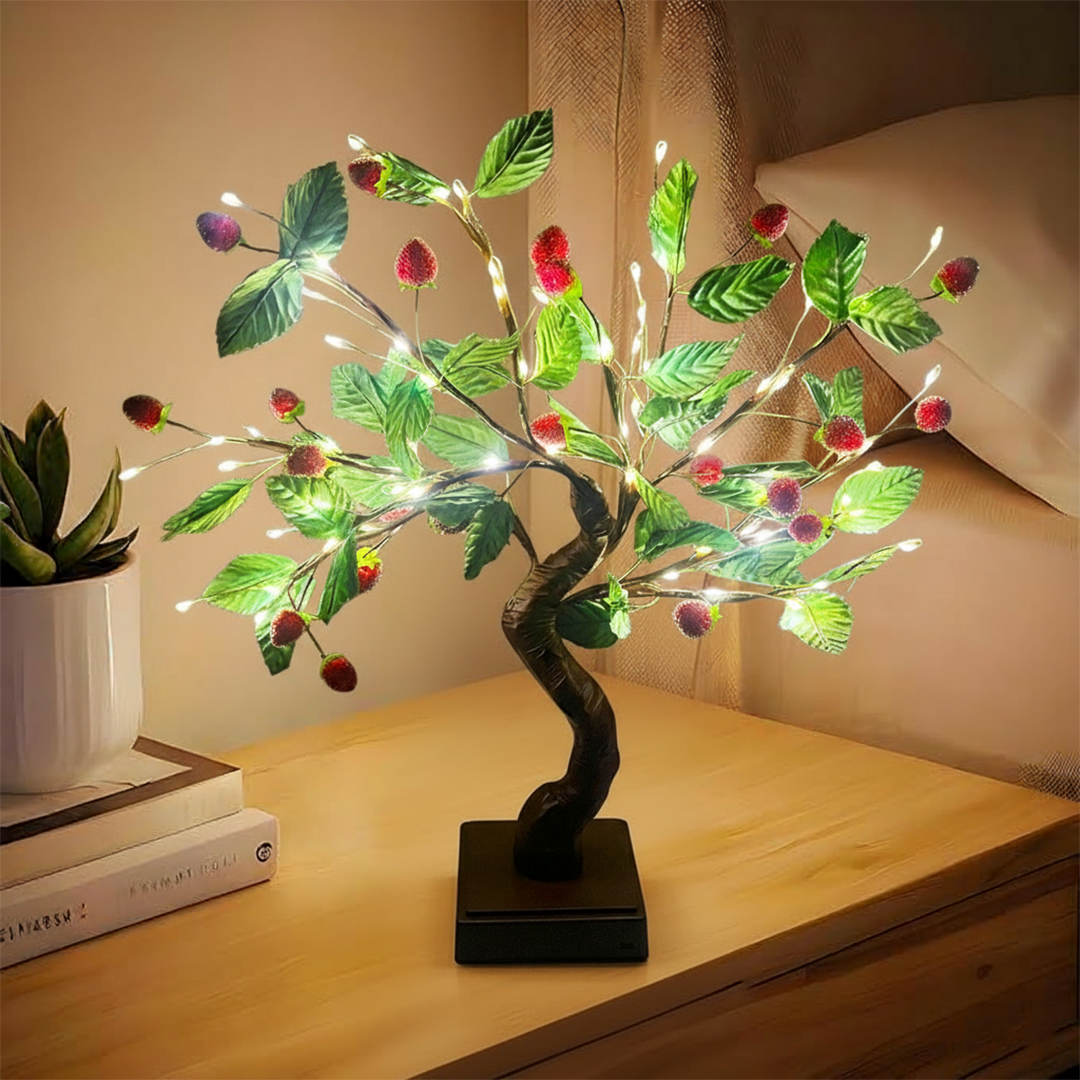 LED Decorative Fruit & Leaf Bonsai Tree Light – 40 cm