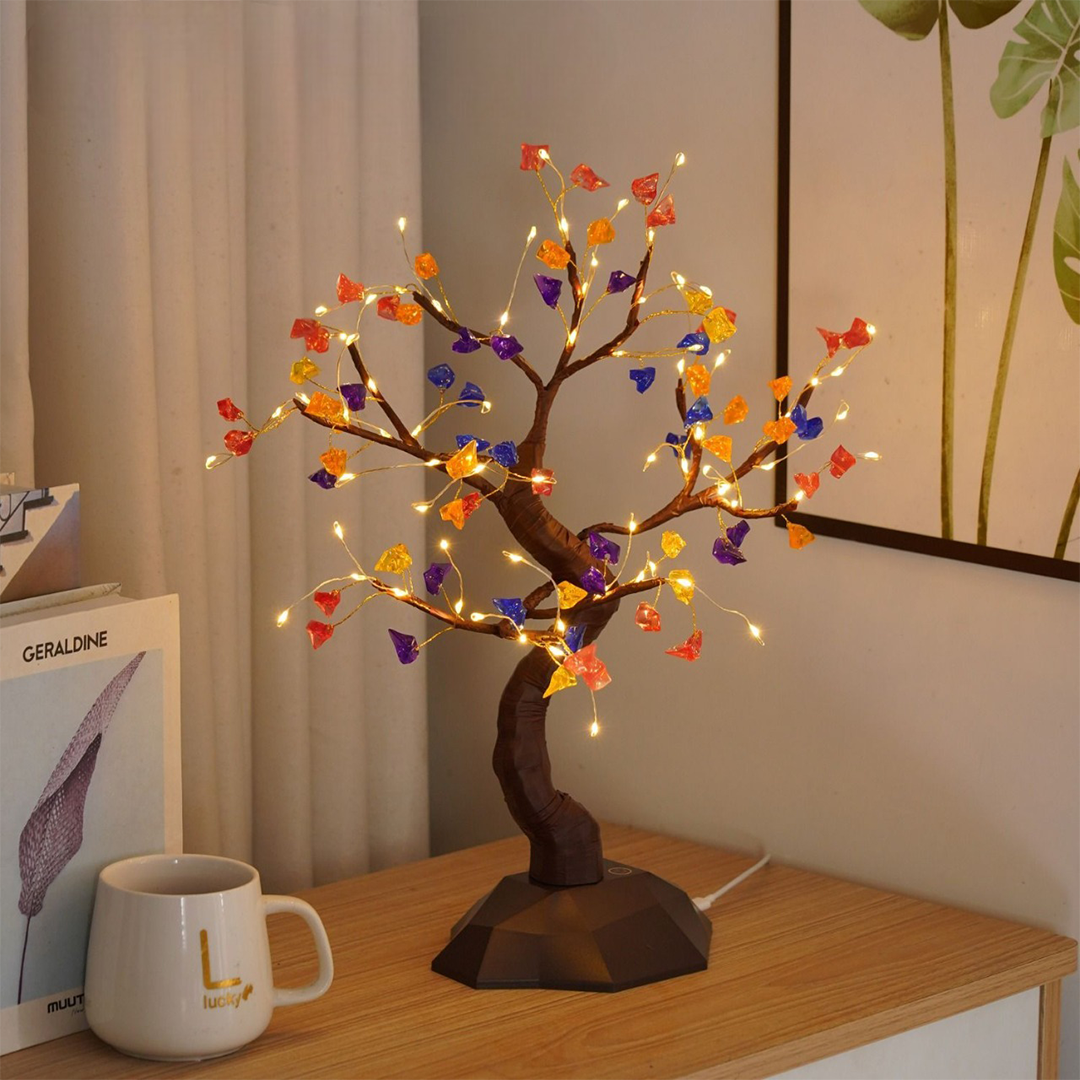 Memories Insite LED Bonsai Crystal Tree Light – 45 cm Decorative Night Lamp