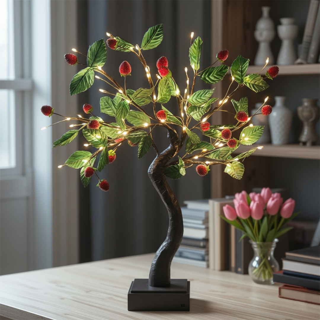 LED Decorative Fruit & Leaf Bonsai Tree Light – 40 cm