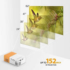 LED Mini Projector with Remote Control, Portable Home Theater Movie Projector
